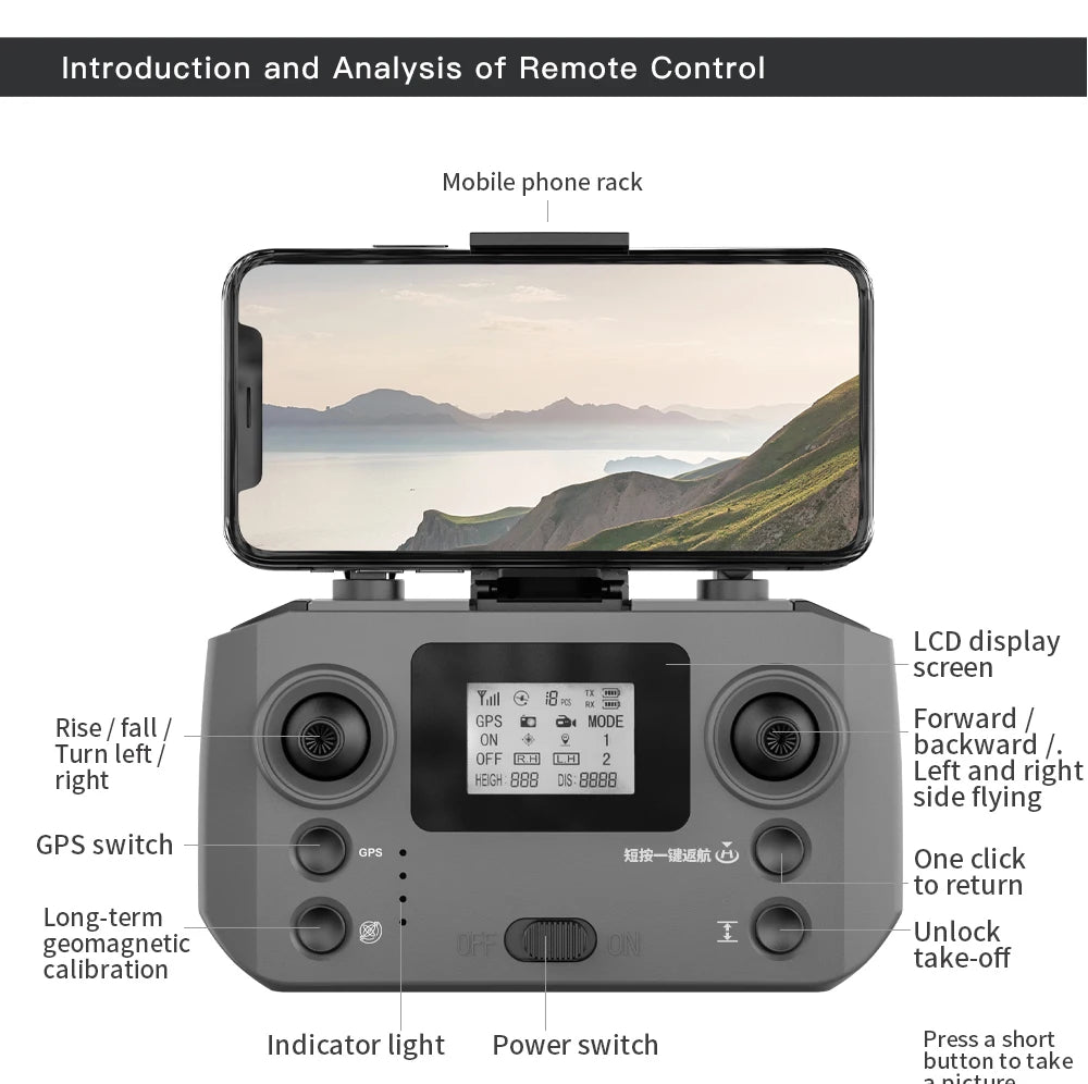 L600 Pro MAX 4K or 8K 3-Axis Gimbal GPS and Obstacle Avoidance 5G WIFI Quadcopter Drone