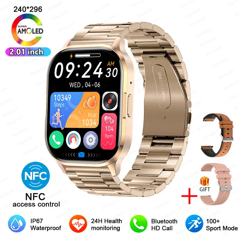 2026 Women Fashion Ultra Smartwatche 2.01"AMOLED Full Touch Screen For Android IOS