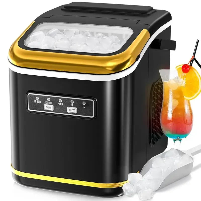 COWSAR Bullet Ice Maker - Portable Countertop Self-Cleaning Ice Maker