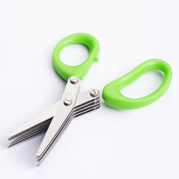 Kitchen Multi-Layer Multi-functional Stainless Steel Scallion Scissors