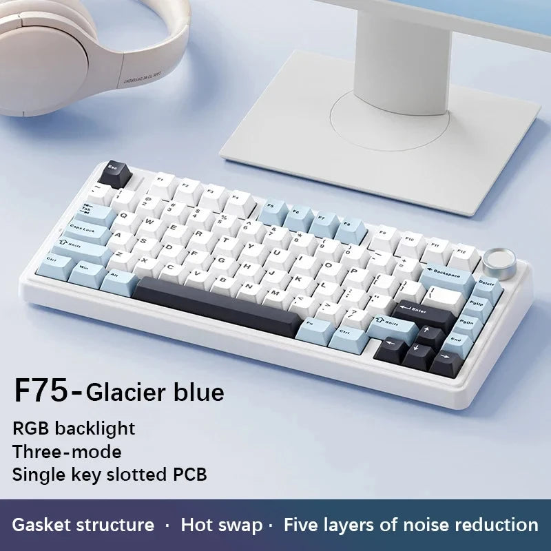 AULA F75 2.4G Wireless/Bluetooth/Wired Gaming Keyboard