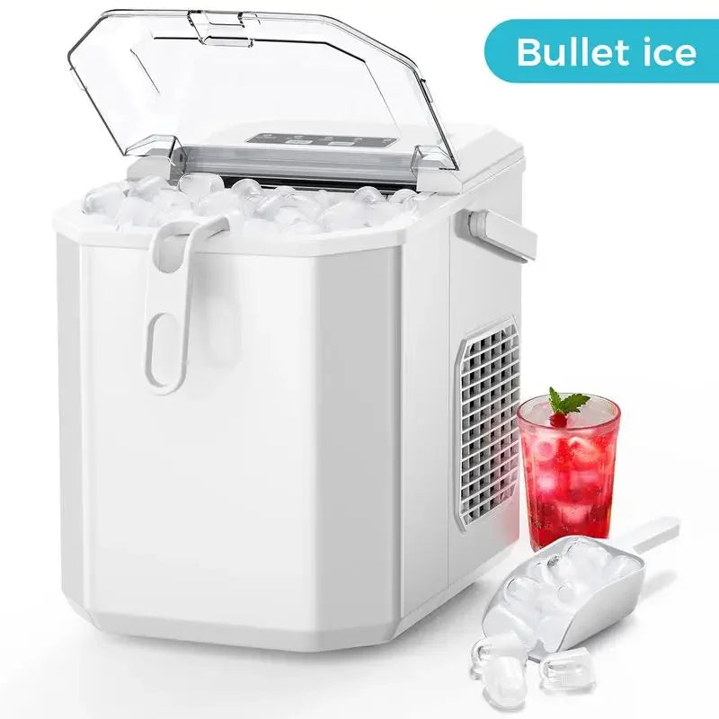 COWSAR Bullet Ice Maker - Portable Countertop Self-Cleaning Ice Maker