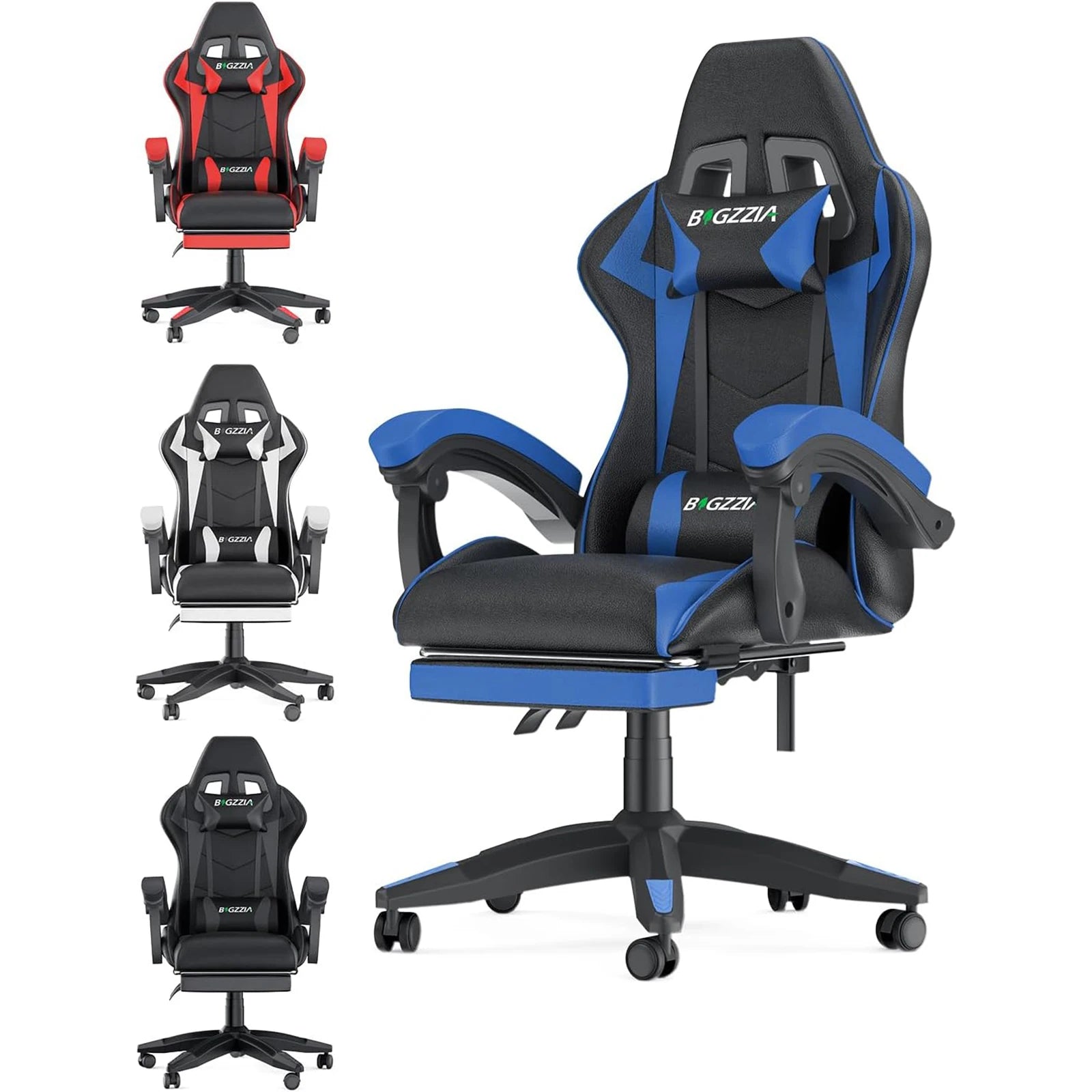 Gaming Chair with Footrest & Lumbar Support