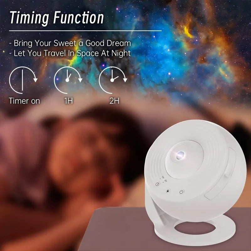 Galaxy Projector Night Light – 360° Rotate Star Planetarium Projector