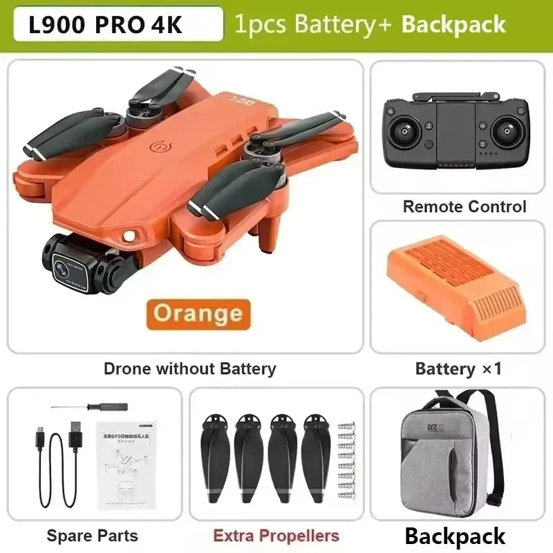 Drone L900 Pro 4K Camera GPS Brushless Foldable Quadcopter