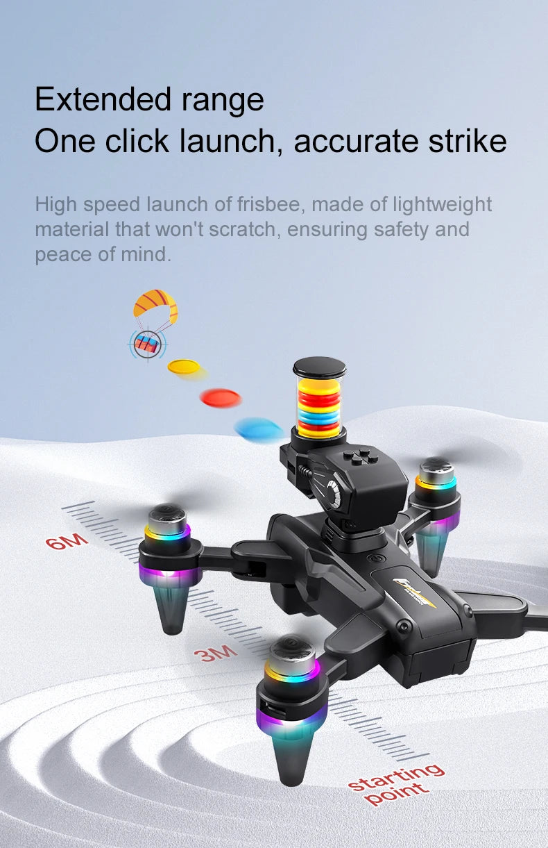 K22 MAX Frisbee Launch Drone with HD Dual Camera Remote Control Quadcopter