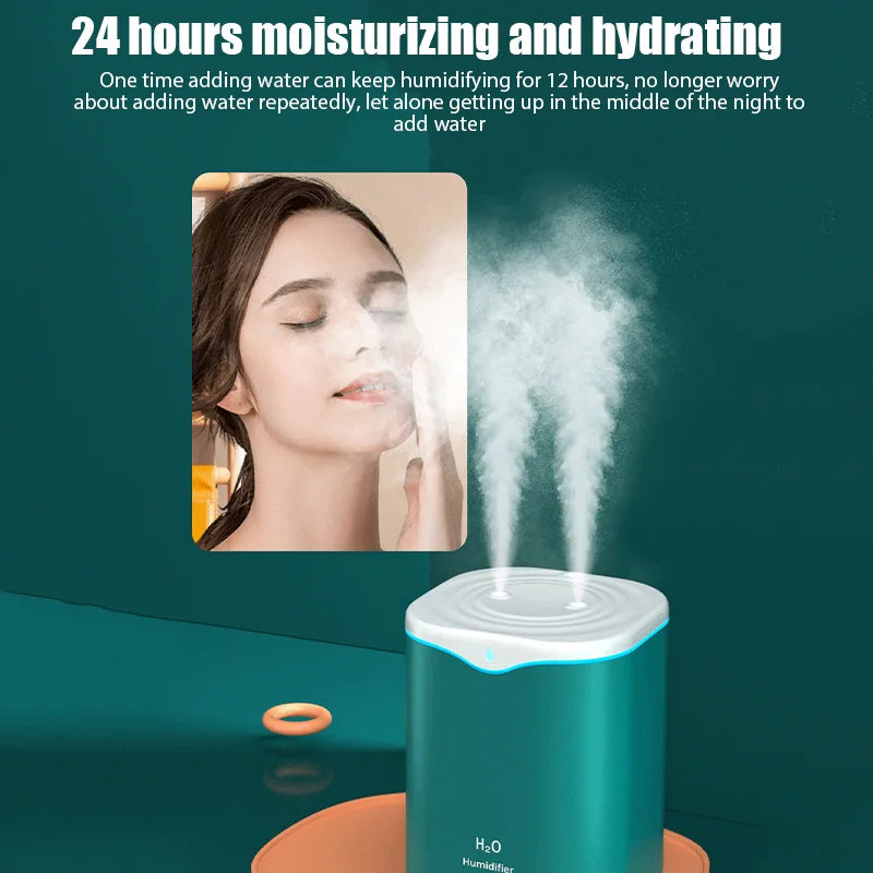 2000ML Double Spray Air Humidifier and Essential Oil Diffuser