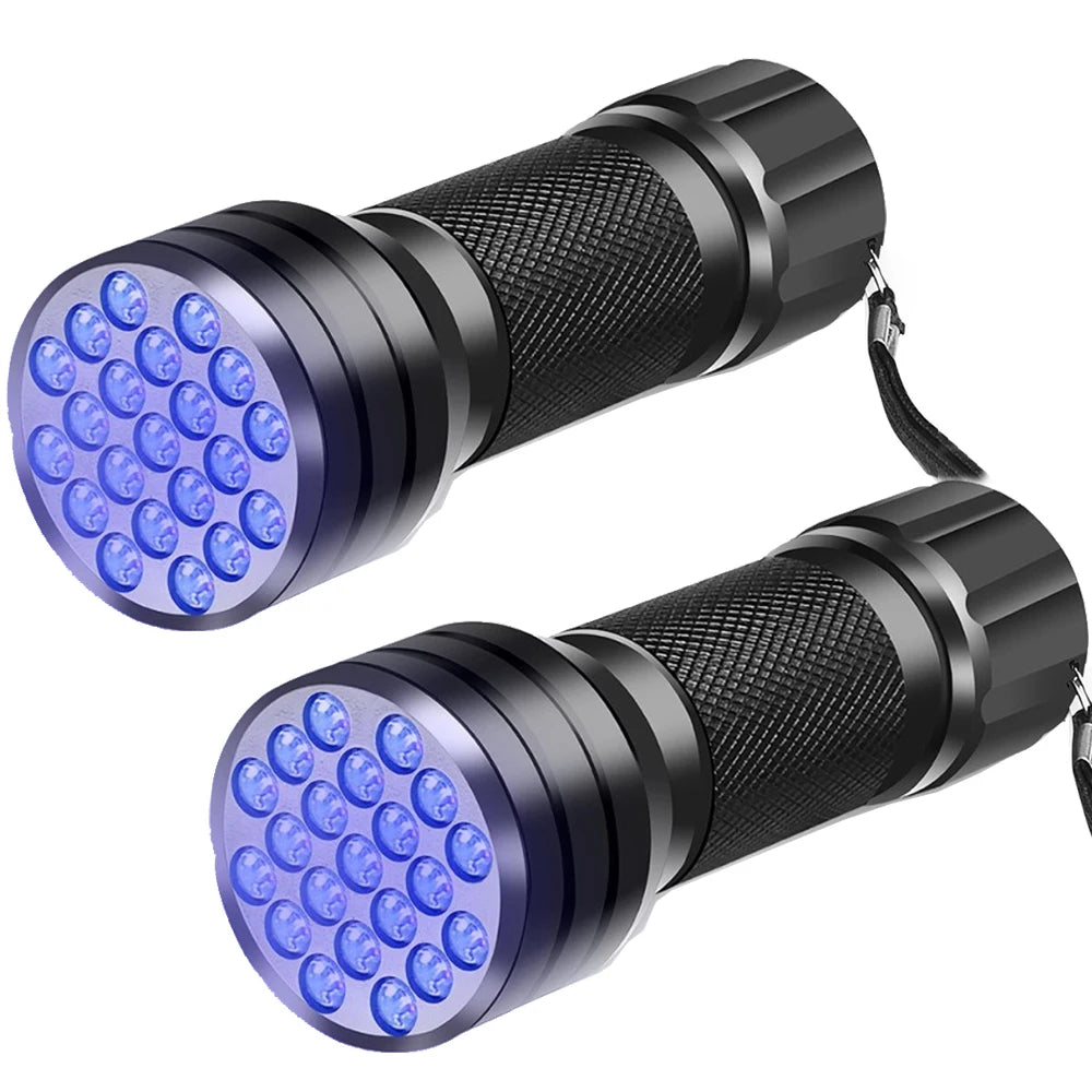 Portable 21 LED UV Ultraviolet Flashlight