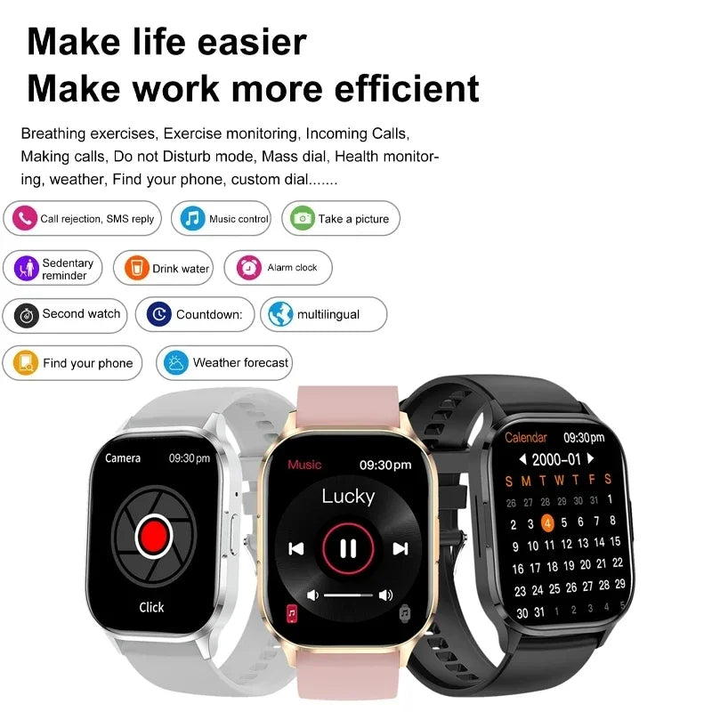 2026 Women Fashion Ultra Smartwatche 2.01"AMOLED Full Touch Screen For Android IOS