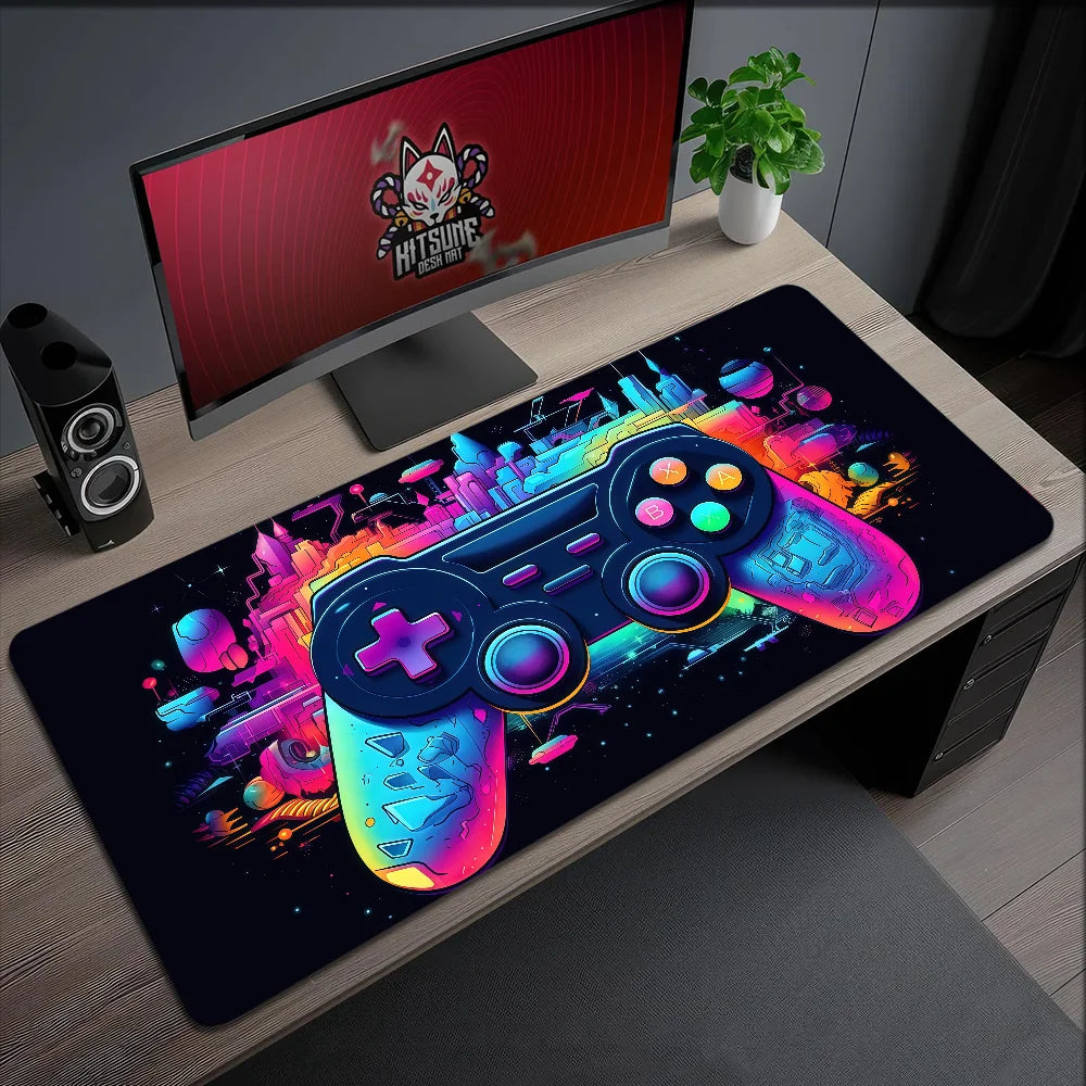 Large Graffiti Gaming Controller Non-Slip Mouse Pad