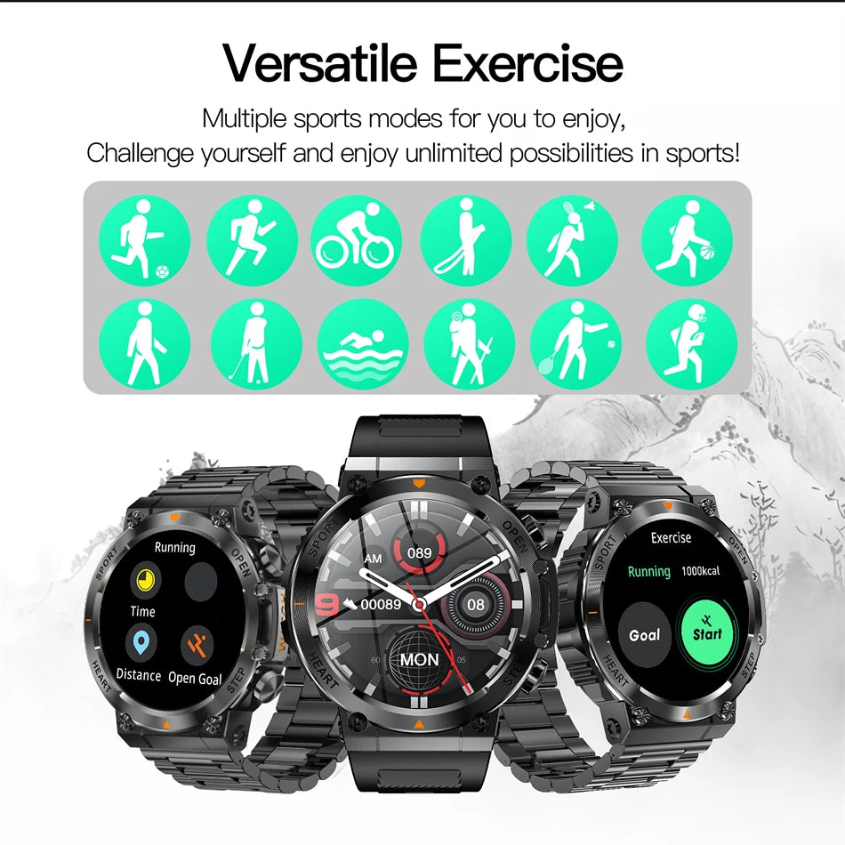 2026 Men Fitness Smart Watch Bluetooth Calling