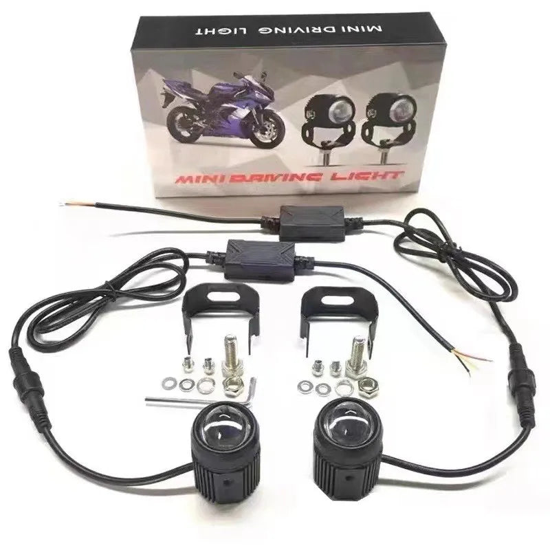 2Pcs Motorcycle Spotlight Mini Driving Lights