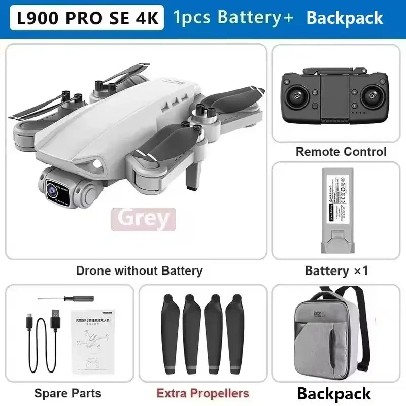 Drone L900 Pro 4K Camera GPS Brushless Foldable Quadcopter